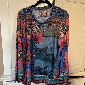 Johnny Was The Janie Long Sleeve Grand Canal Scarf Print